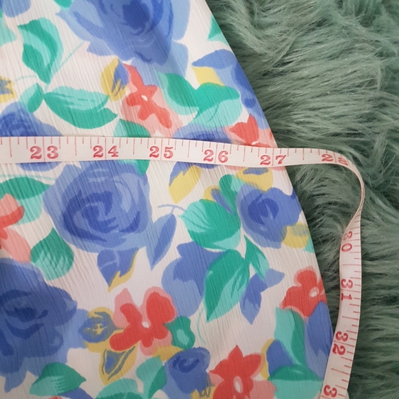 🌏 Vintage Floral Full Midi Skirt - Size 16 - Picture 13 of 13